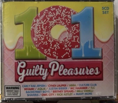 Rare 5CDs No longer made 101 Guilty Pleasures Toto Mc Hammer Vanilla Ice Train Foto 1 de 2