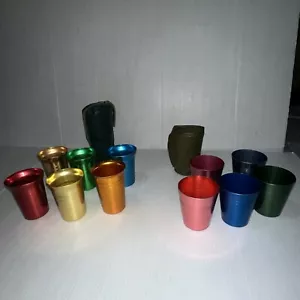 Vintage Anodised Cups & Cases Lot Of 11 As Is - Picture 1 of 24