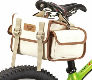 Strauß Fahrrad Satteltasche SP-731 Ecru Cotton Canvas Nr. 6 Taschen Versandkostenfrei NEU - Bild 1 von 2