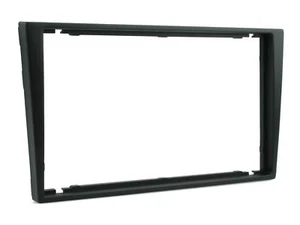 BLACK DOUBLE DIN FACIA FASCIA PANEL SURROUND FRAME PLATE FOR VAUXHALL OMEGA - Picture 1 of 1
