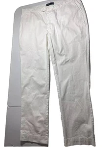 Pantalones Polo Ralph Lauren De Colección Para Hombre Talla 40x32 Blanco Botón Mosca Informal Algodón - Imagen 1 de 14