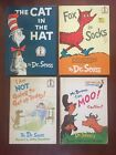 Zestaw 4 książek vintage Dr. Suess - Kot w kapeluszu, Lis w skarpetkach, Mr. Brown 