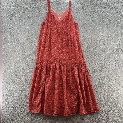 Joie платье женщин большой красный печать Flowy богемное ярусный оборки сарафан макси - Изображение 1 из 4