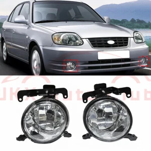 Par de luces antiniebla para parachoques delantero con bombillas para Hyundai Accent 2003 2004 2005 Z - Imagen 1 de 10