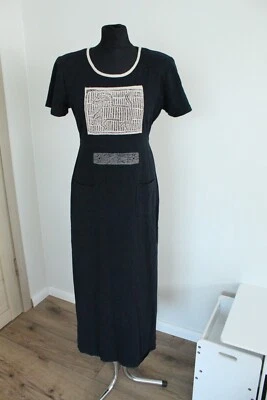 Nina Piccalino Vintage black long dress women 8 size adjustable waist summer - Image 1 of 4