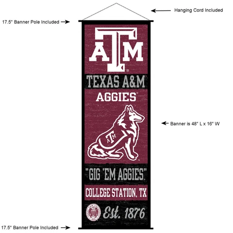 Texas A&M University Aggies Room Banner Poster Art Canvas Cover
