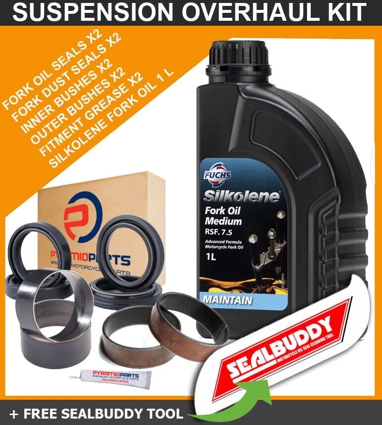 Fork Seals & Dust Seals and Bushes + Fork Oil Kit for Honda CBR600 F4 1999-2006 - Image 1 of 1