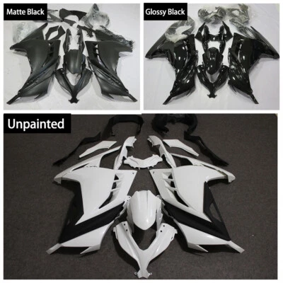 Unpainted/ Matte/ Gloss Black Fairing Kit For Kawasaki Ninja 300 2013-2017 EX300 - Image 1 of 4