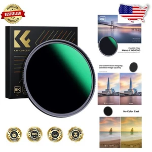 Lightweight 105mm ND1000 Filter - Scratch-Resistant with Anti-Reflective Coating - Picture 1 of 10