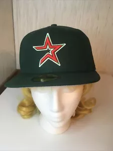Houston Broken Star 59fifty Size 7 Green Celebrating 45 Years Cap New Era - Picture 1 of 18