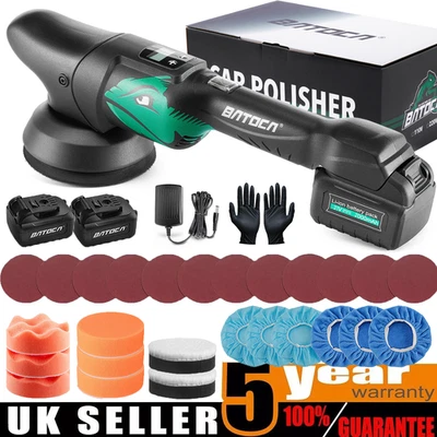 BATOCA 21V Cordless Polisher for Car 2.0Ah Battery Buffer Polishing Machine Kit