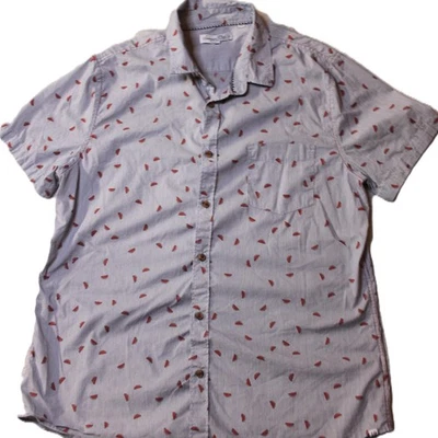 Sovereign Code Shirt Mens Large Blue Watermelon Print Short Sleeve Button Up - Image 1 of 4