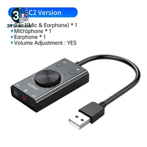 ORICO SC2 Scheda Audio USB Esterna Jack Audio Adattatore per Cavo Da 3.5Mm Regol - Afbeelding 1 van 15