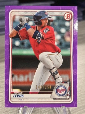 Royce Lewis 2020 Bowman Purple Paper /250 #BP-93  Minnesota Twins - Image 1 of 3