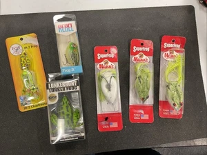 6pc Frog Fishing Lure Lot (1 Price 1 Lot) - Picture 1 of 4