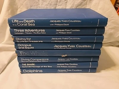The Undersea Discoveries Of Jacques-Yves Cousteau Lot Of 8 Books 1970s Foto 1 de 4