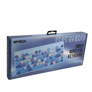 Up-Tech Emoji Wireless Keyboard (Blau) Neu Open Box Nie Benutzt - Bild 1 von 8