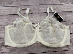 Wacoal Bra Lace Sheer Cream 38DD Sexy Cute C3 - Picture 1 of 10