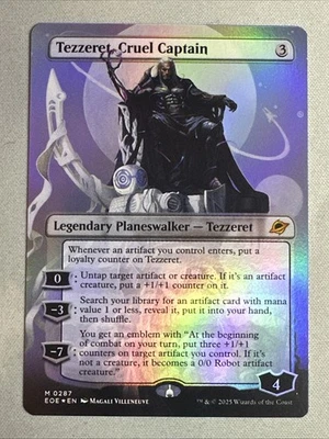 MTG / Tezzeret, Cruel Captain / EOE / #287 / FOIL (Borderless) / Mythic / NM - Image 1 of 2