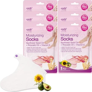 Epielle 6 Pairs Moisturizing Socks Foot Sunflower Seed Oil & Avocado Oil Feet - Picture 1 of 1