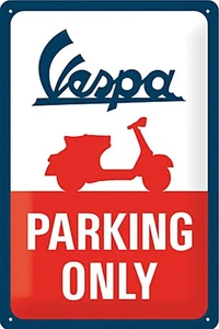 Nostalgic-Art Vespa Parking Only Retro Tin Sign, Vintage Wall Decor, Gift Idea - Picture 1 of 1
