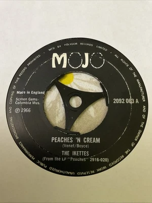 The Ikettes Peaches And Cream Mojo UK Northern Soul 1966 45rpm - Image 1 of 4
