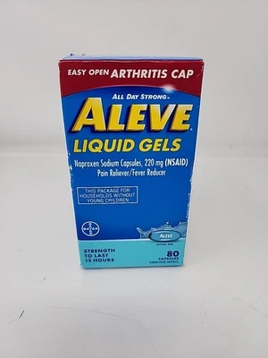 Aleve Naproxeno Sodio Geles Líquidos Fácil Abrir Artritis Tapa 80 Unidades BB: 26/07 Foto 1 de 4