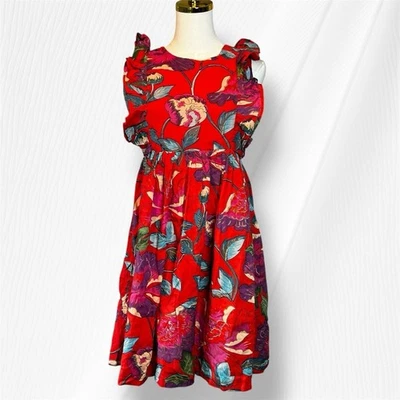 Marmellata dress kids girl Size14 red flowers - Image 1 of 4