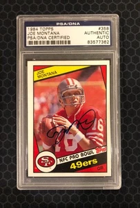 🏈 1984 Topps Football #358 - Joe Montana - PSA/DNA Authentic Autograph Auto 🏈 - Picture 1 of 2