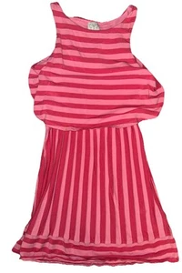 Ella Moss Girl’s Dress Sleeveless Pink Striped Layered SZ 12 Girl’s Holiday - Picture 1 of 10