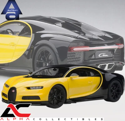 AUTOART 70994 1:18 BUGATTI CHIRON 2017 (AMARILLO JUNE MOLSHEIM / NEGRO NOCTURNO) Foto 1 de 4