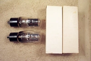 2, NEW, Sylvania 6B4G, military, dual flat plate, match pr2, 6A3 eq, 6V fil. 2A3 - Picture 1 of 7