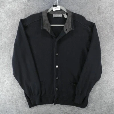 Cárdigan Suéter Oscar De La Renta Para Hombre XXL Abotonado Azul Marino con Bolsillos Foto 1 de 4