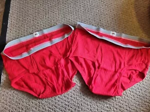 Vintage Red Tighty Whitey Fruit Of The Loom Underwear XL Ribbed - Picture 1 of 4