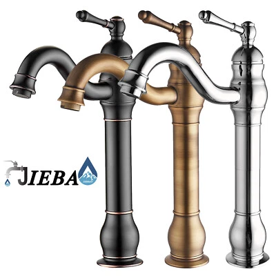 Waschtischarmatur Hoch Bad Wasserhahn Wasserfall Waschbecken Mischbatterie DHL - Bild 1 von 2