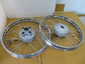 Fit HONDA CB100 CL100 CL100S FRONT18" & REAR 18"  WHEEL RIM+SPOKE+HUB [sa633] - Picture 1 of 4