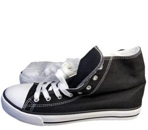 ZGR schwarz weiß Skate High Top Canvas Turnschuhe Schuhe Damengröße 9,5 - Bild 1 von 13