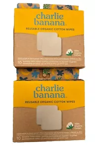 2 Charlie Banana 10 Double Sided Wipes Reusable (N012) - Picture 1 of 1
