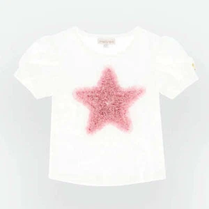 Angel's Face Kids Girls Suvannah Pink Ruffle Star Tee - Snowdrop - Picture 1 of 8