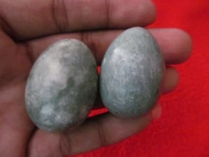 UNIQUE SHIVA LINGAM LINGHAM STONE NARMADA RIVER INDIA NICE PALM 1.5" SIZE #03 - Picture 1 of 7