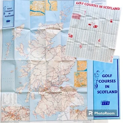 Golf Courses of Scotland Color Map. Foldable & Framable Print. St. Andrews Open - Image 1 of 4