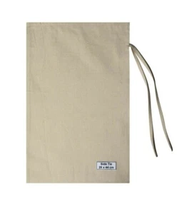 50 x PREMIUM QUALITY CALICO COIN BAG WITH SIDE TIE - 28 x 44 cm - NATURAL - Picture 1 of 1