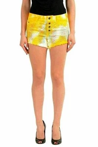 Just Cavalli Multi-Color Embellished Denim Women's Casual Shorts US 4 IT 26 - Picture 1 of 4