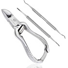 Stainless Steel Nail Cuticle Spoon Pusher Remover Cutter Nipper Clipper Cut Set