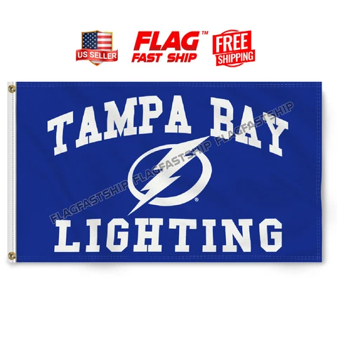 Tampa Bay Lightning Flag 3x5 ft Banner w Grommets NHL Stamkos FREE Shipping Cover