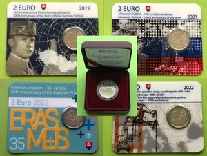 Eslovaquia 2019-22, 2 Euros Conmemorativos PP/Proof o BU, SELECCIÓN (R8-6 - Imagen 1 de 10