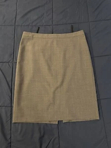 J Crew Pencil Skirt Size 10 Gray Knee Length Tollegno 1900 Zipper - Picture 1 of 12