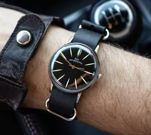 Reloj soviético, reloj vintage, ""Ray"" LUCH, reloj URSS, URSS reloj vintage negro - Imagen 1 de 6