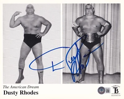 Foto firmada por Dusty Rhodes 8x10 certificado de autenticidad BAS WWF WCW TNA AWA FCW ECW NWA JCP automática 1 Foto 1 de 4