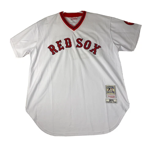 Vintage 1975 Mitchell and Ness Carlton Fisk Boston Red Sox Jersey size 52 Mint! Cover